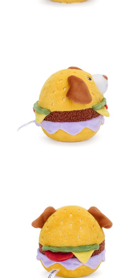 Happy Puppy Burger Plush Pillow