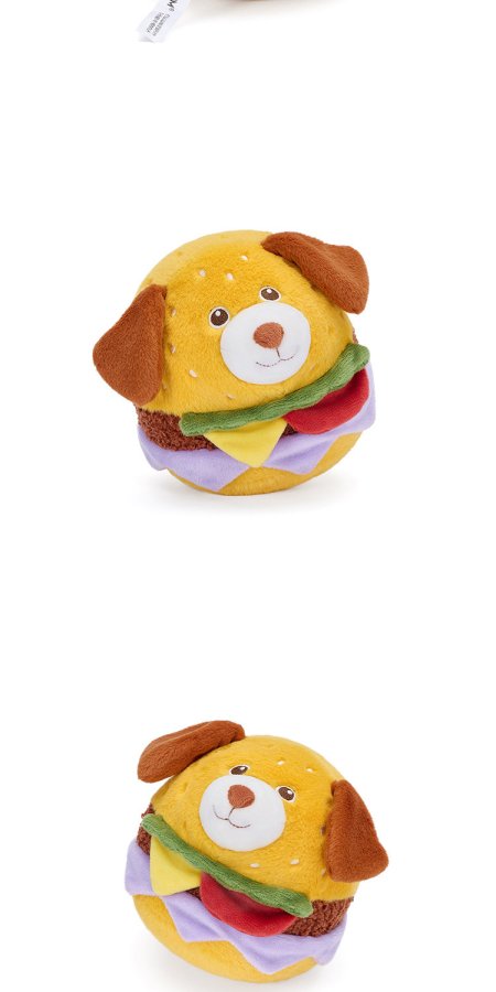 Happy Puppy Burger Plush Pillow