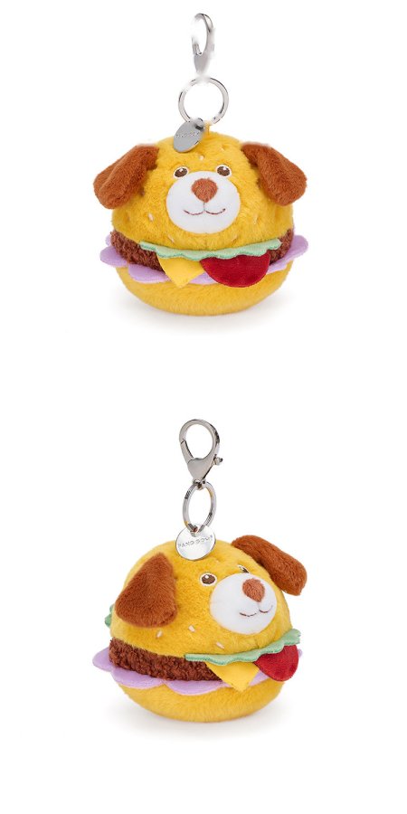 Happy Puppy Burger Plush Pillow