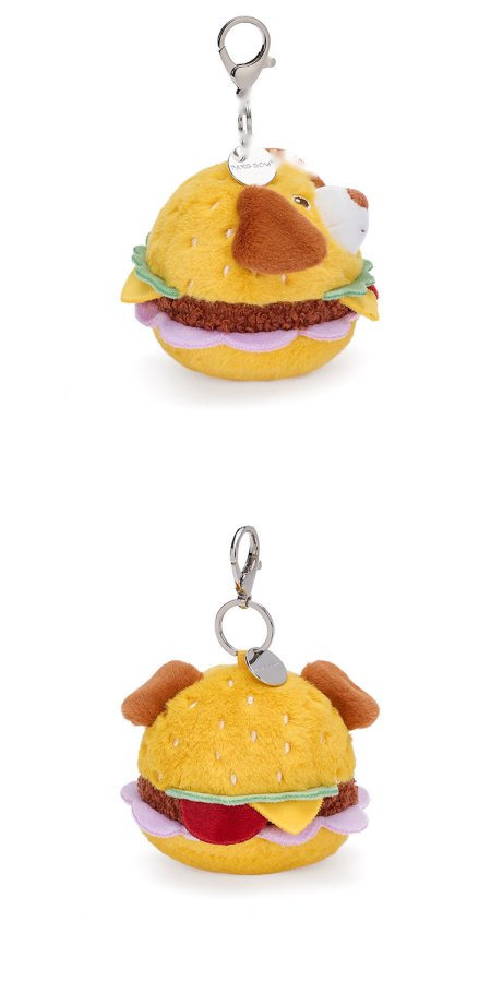 Happy Puppy Burger Plush Pillow