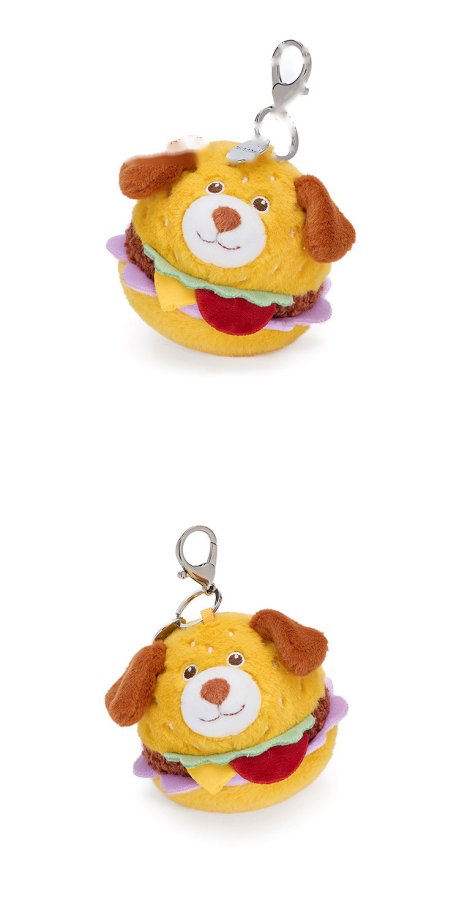 Happy Puppy Burger Plush Pillow