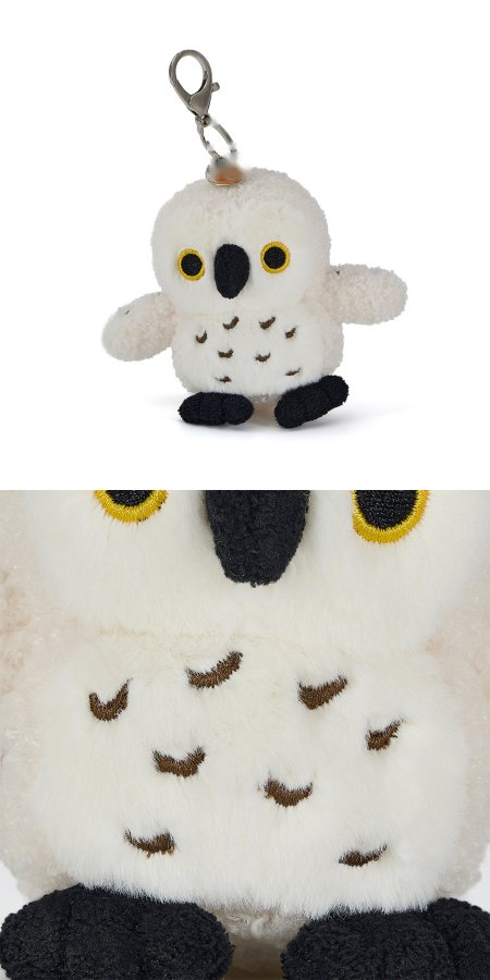 White Owl Plush Charm