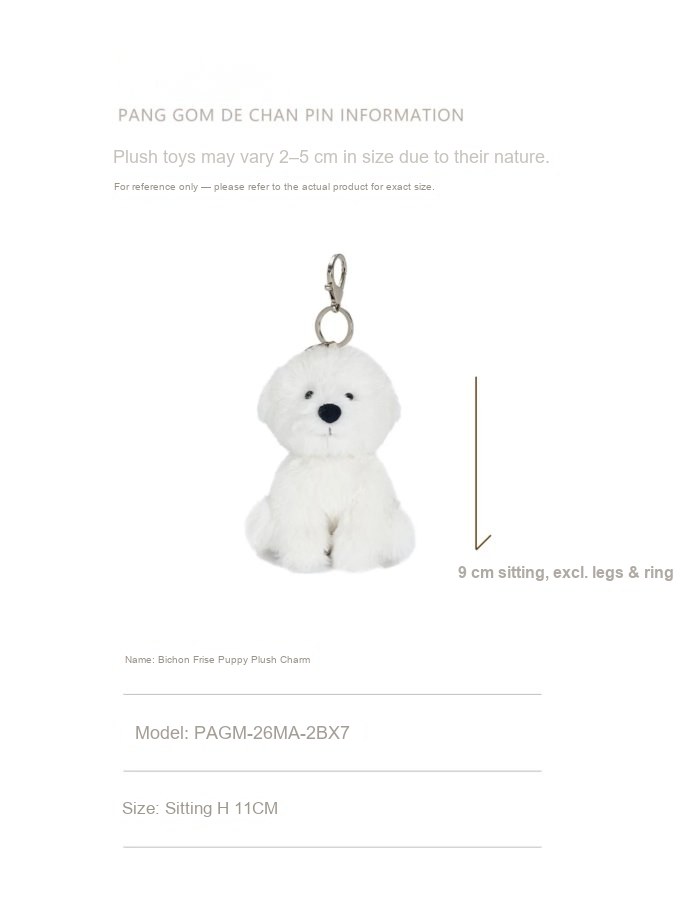 Bichon Frise Puppy Plush Charm