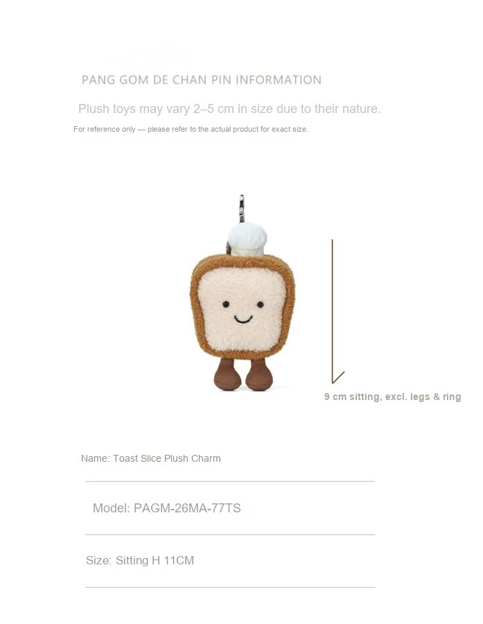 Toast Slice Plush Charm
