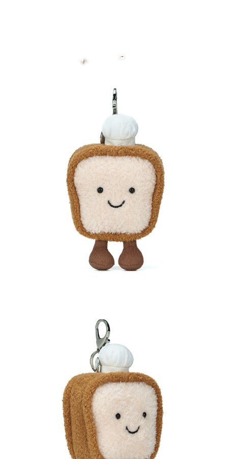 Toast Slice Plush Charm