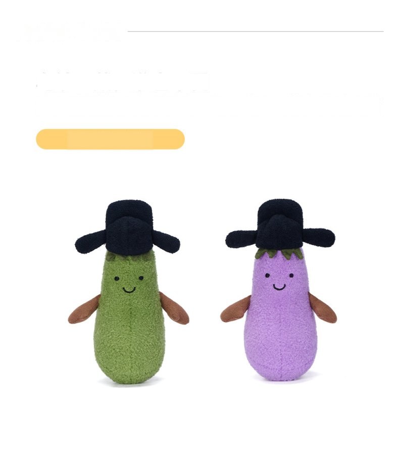 Eggplant with Hat Plush Charm