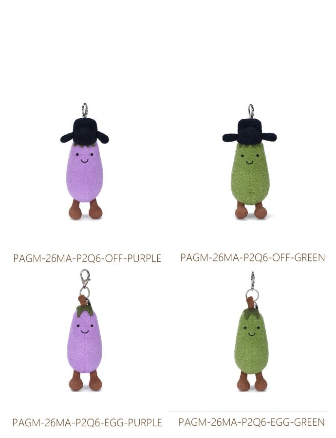 Eggplant with Hat Plush Charm
