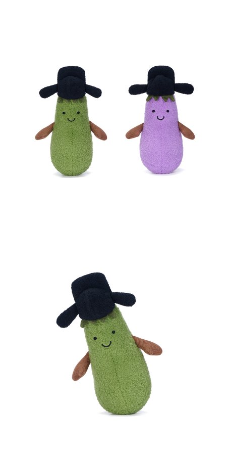 Eggplant with Hat Plush Charm