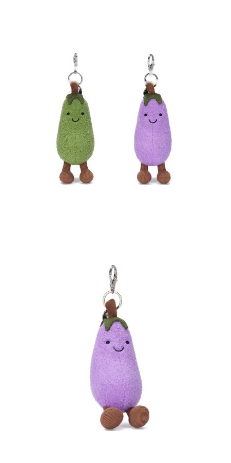 Eggplant with Hat Plush Charm