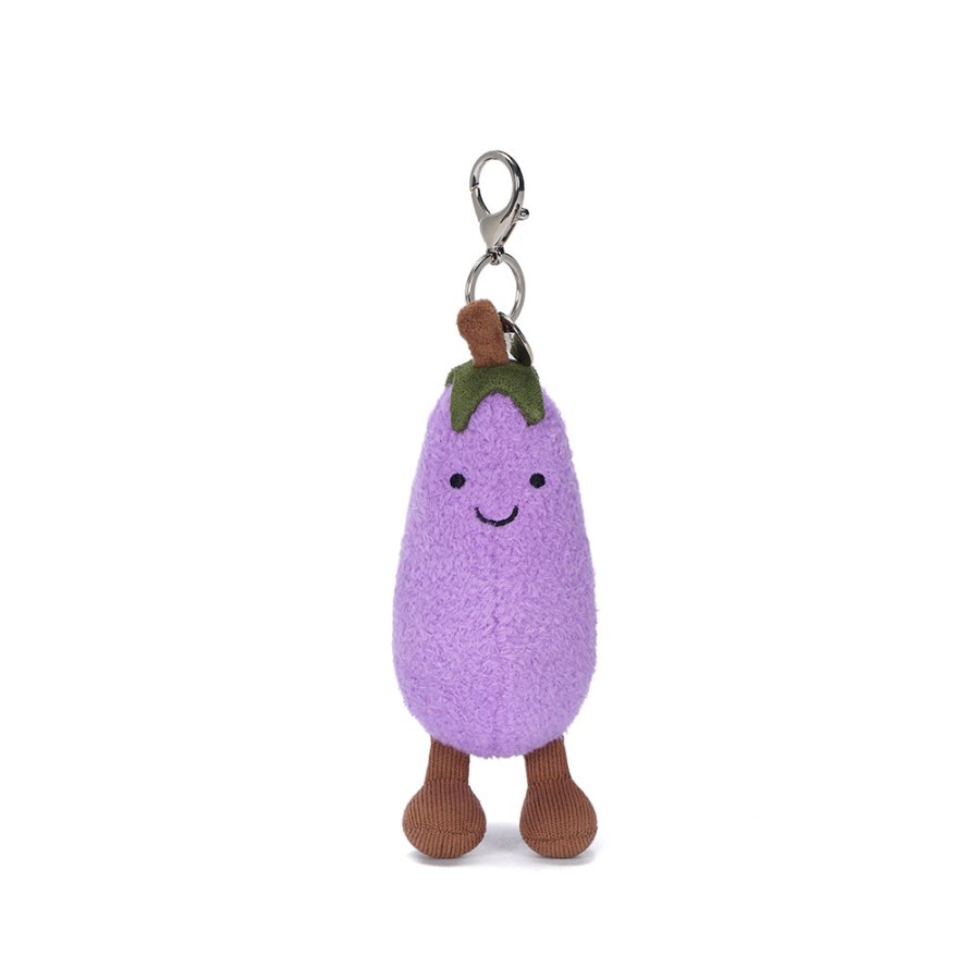 Eggplant with Hat Plush Charm