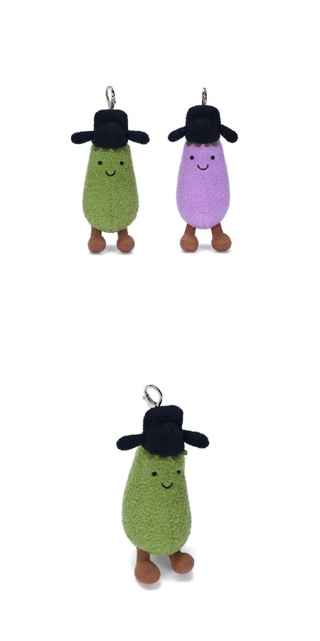 Eggplant with Hat Plush Charm