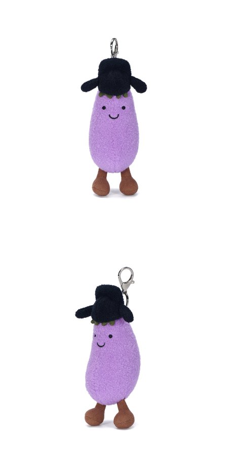 Eggplant with Hat Plush Charm