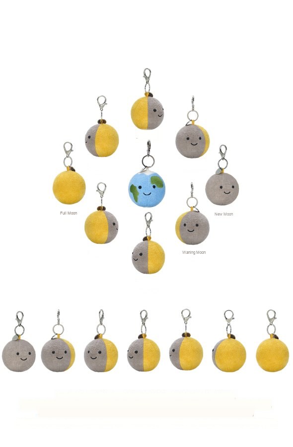 Sun Moon Earth Plush Charms (Planet Series)