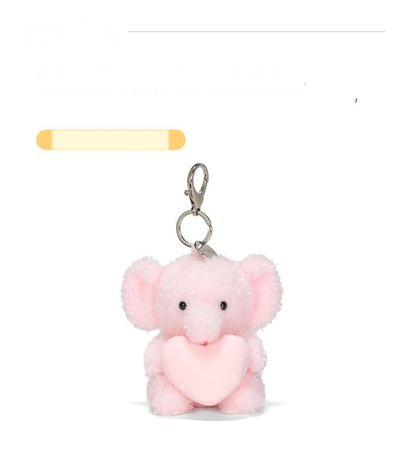 Heart Elephant Plush Charm