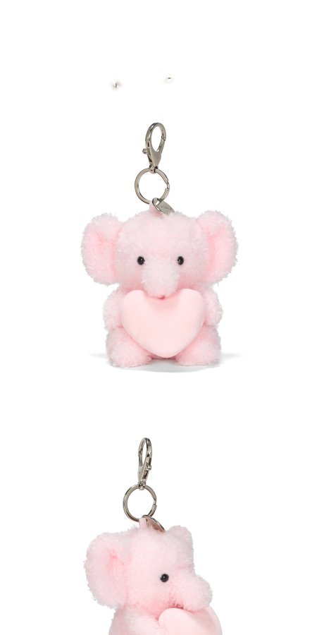 Heart Elephant Plush Charm