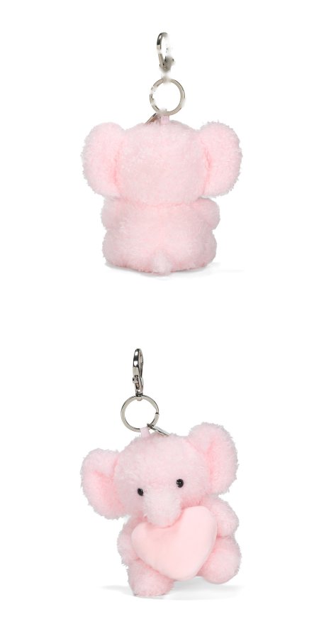 Heart Elephant Plush Charm