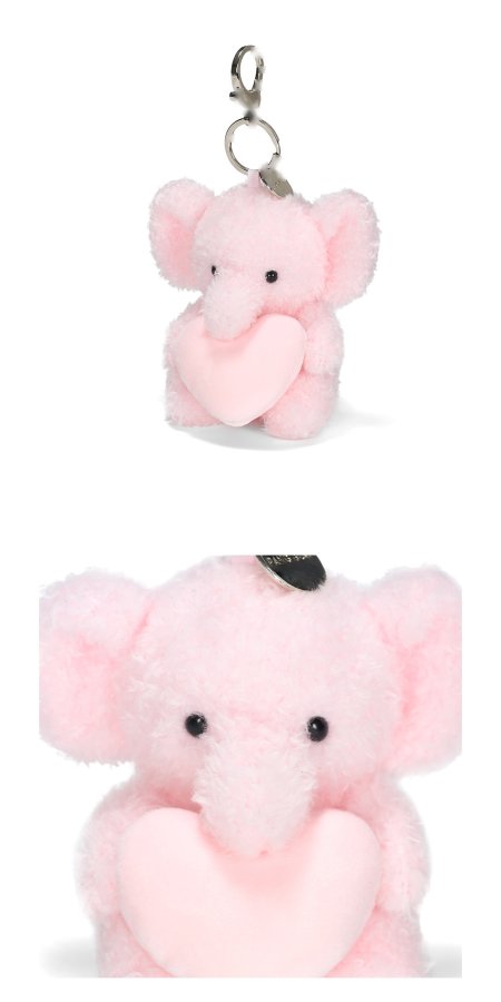 Heart Elephant Plush Charm