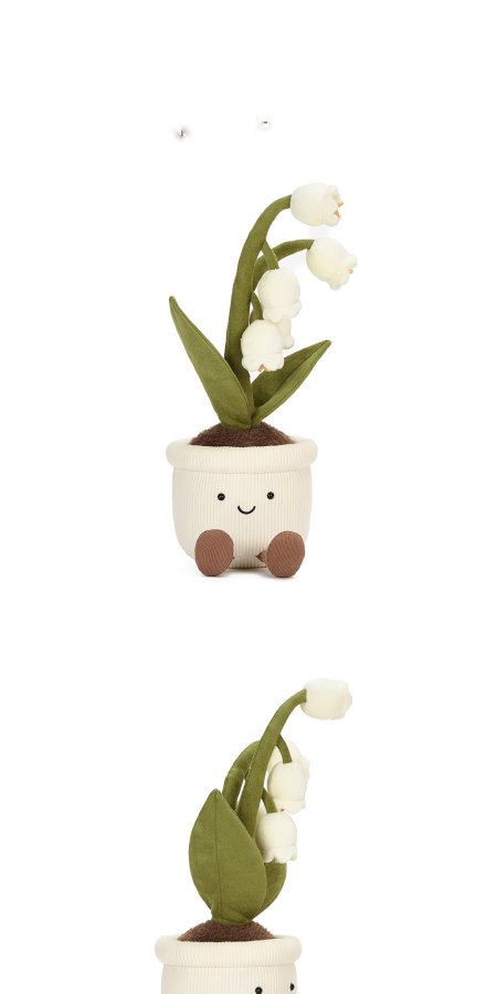 White Lily-of-the-Valley Pot Plush