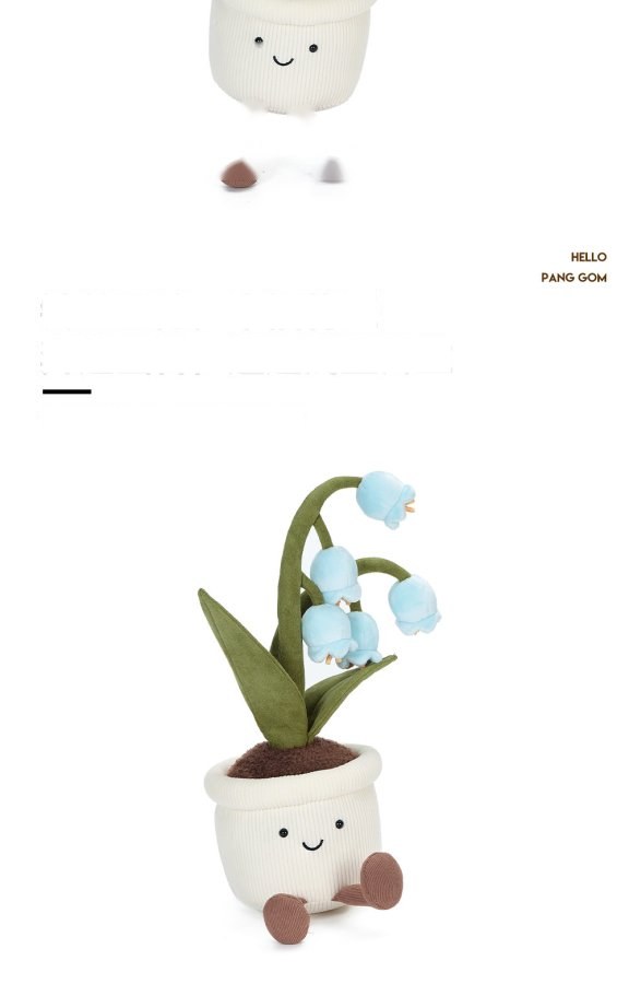 Blue Lily-of-the-Valley Pot Plush
