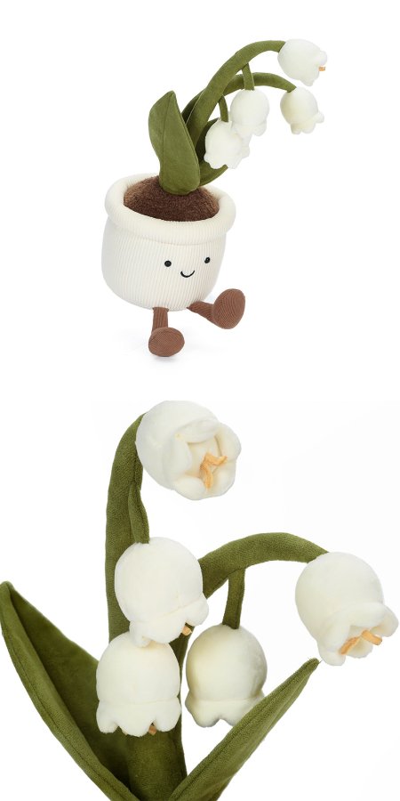 Lily-of-the-Valley Pot Plush