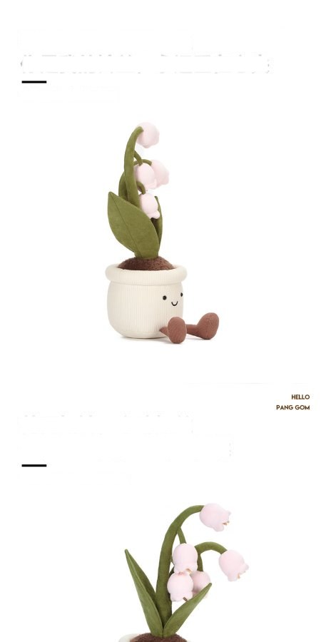 Pink Lily-of-the-Valley Pot Plush