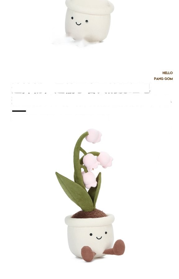 Pink Lily-of-the-Valley Pot Plush