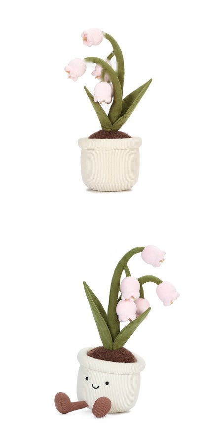 Pink Lily-of-the-Valley Pot Plush