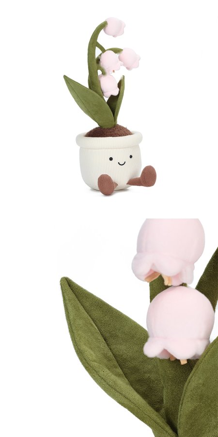 Pink Lily-of-the-Valley Pot Plush