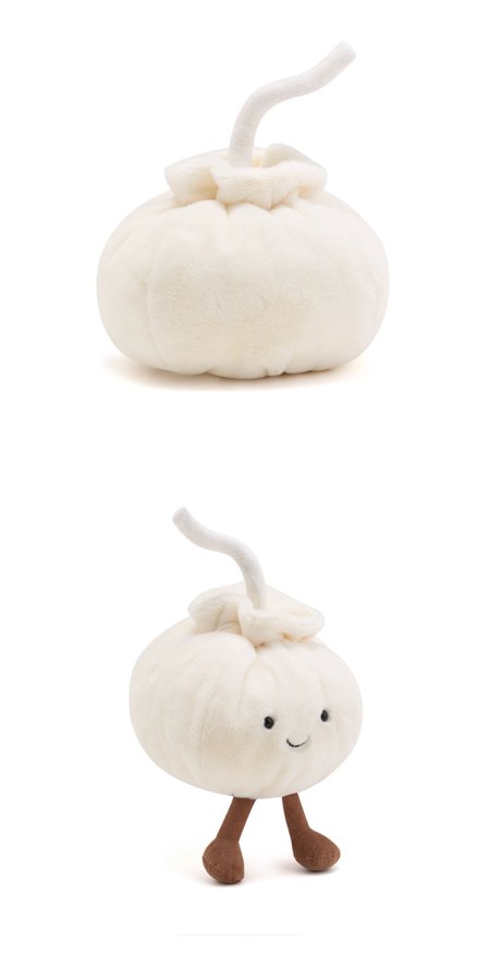 Xiaolongbao Plush Toy with Straw