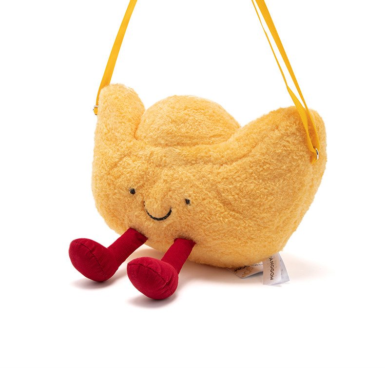 Gold Ingot Plush Shoulder Bag