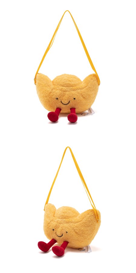 Gold Ingot Plush Shoulder Bag