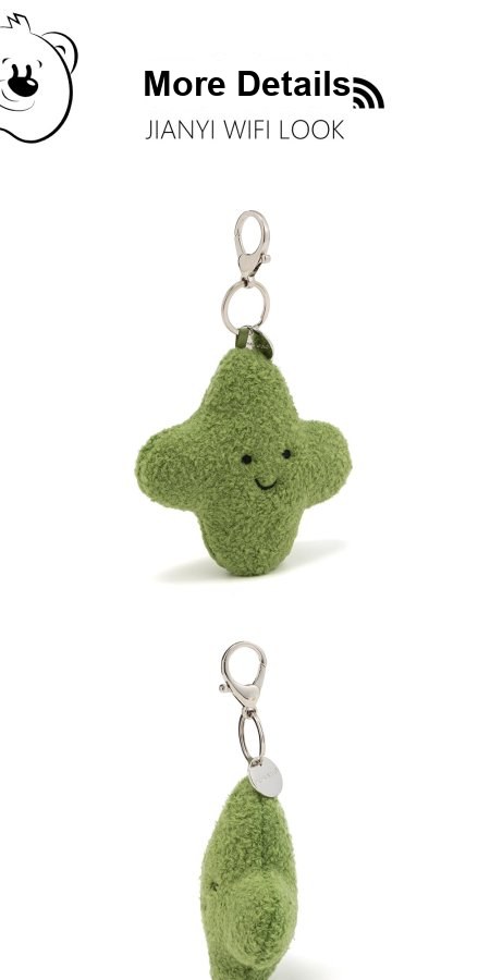 Lucky Four-Leaf Clover Plush Charm