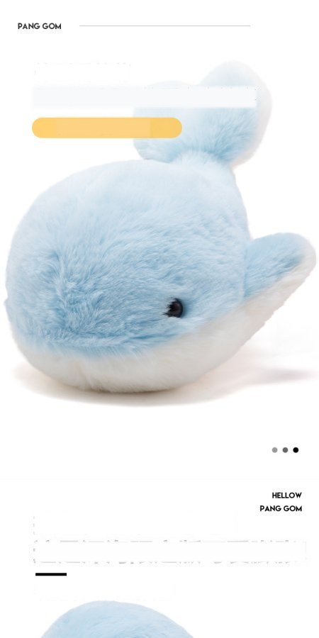 Heart Whale Baby Plush Toy