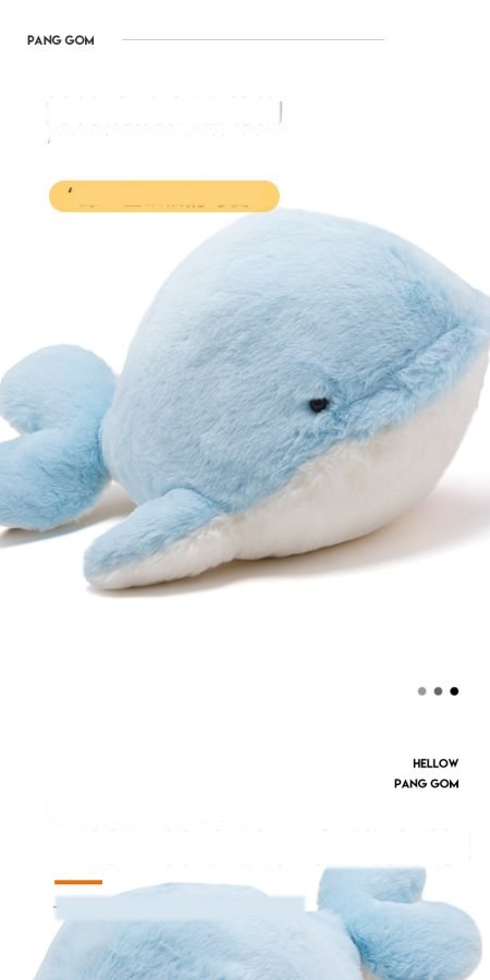 Blue Heart Whale Plush Toy