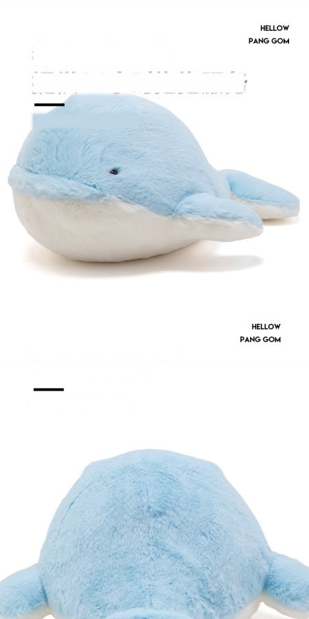 Blue Heart Whale Plush Toy