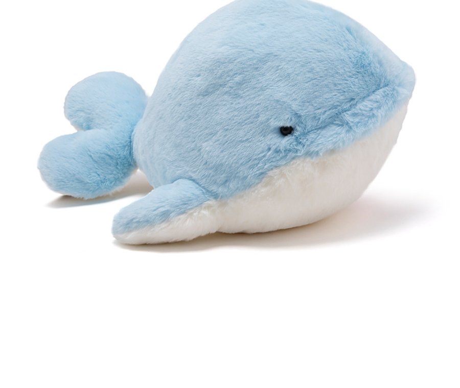 Blue Heart Whale Plush Toy