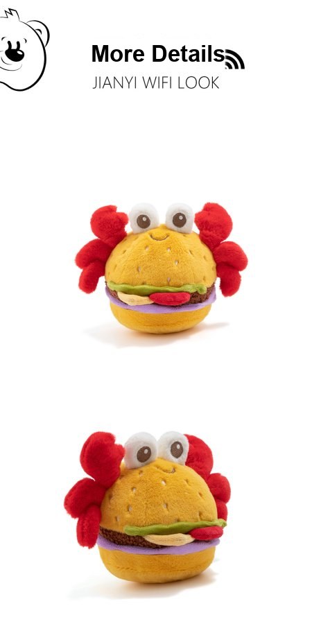 Crab Burger Plush Toy