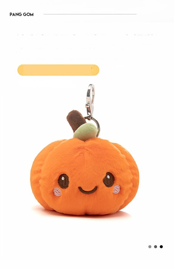 Smiley Pumpkin Plush Charm
