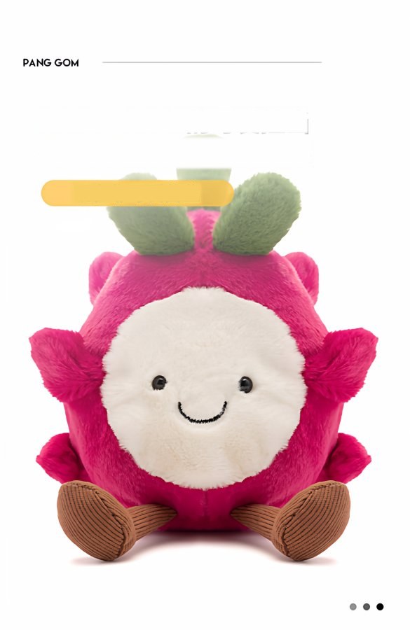 Dragon Fruit Plush Toy (Half Fruit Series)