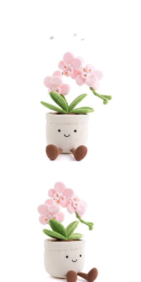 Pink Phalaenopsis Orchid Pot Plush