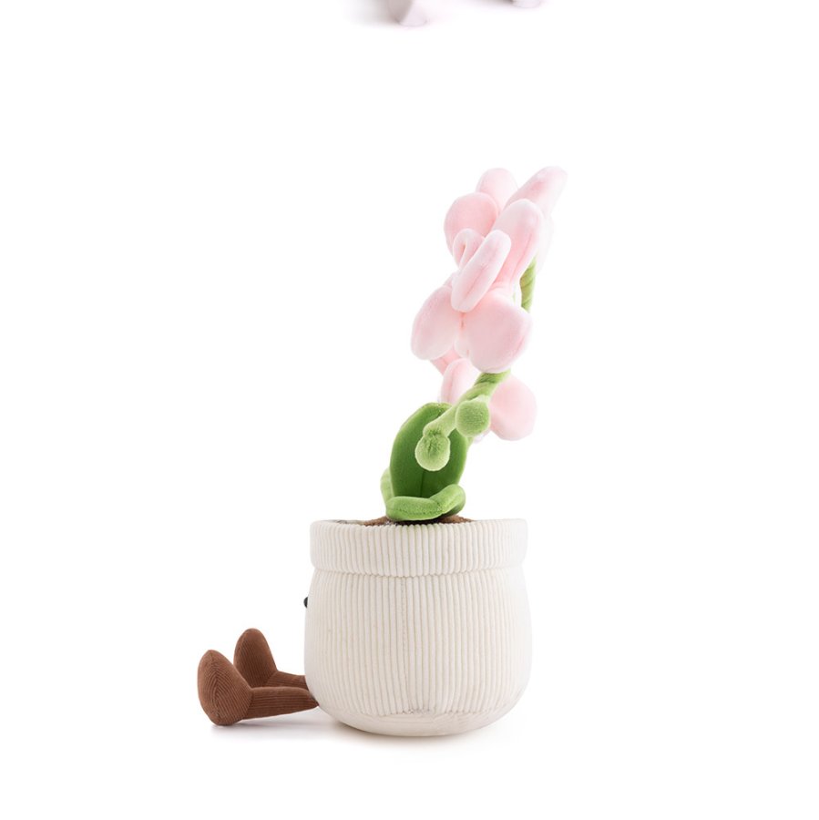 Pink Phalaenopsis Orchid Pot Plush