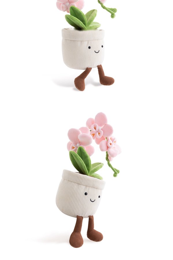 Pink Phalaenopsis Orchid Pot Plush